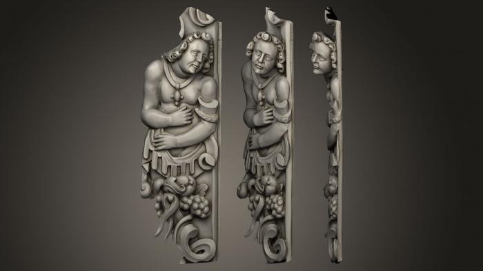 High reliefs and bas-reliefs, historical and religious (GRLFH_0041) 3D model for CNC machine